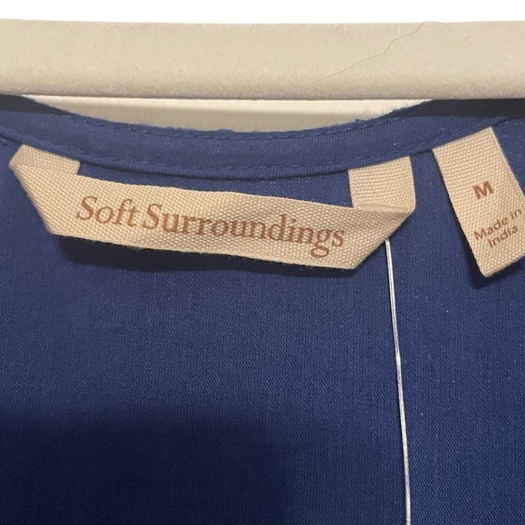 Soft Surroundings NWT Kara Shimmer Cotton Maxi Dress Size M - Picture 3 of 9